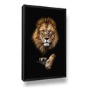 Ver imagem 1 de Quadro Decorativo Leão King Grande Moldura Sala