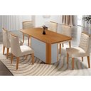 Ver imagem 1 de Mesa Cozinha Pietá 180 + 6 Cad Maldivas Natural/Creme Rufato
