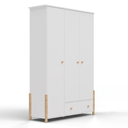 Ver imagem 2 de Guarda-Roupa Infantil 3 Portas 1 Gaveta em MDF Arredus Branco
