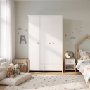 Ver imagem 1 de Guarda-Roupa Infantil 3 Portas 1 Gaveta em MDF Arredus Branco