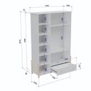 Ver imagem 7 de Guarda-Roupa Infantil 3 Portas 1 Gaveta em MDF Arredus Branco