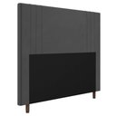 Ver imagem 1 de Cabeceira Cama Box Solteiro Ferrara 90cm Suede Cinza - Desk Design