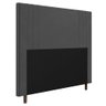 Cabeceira Cama Box Solteiro Ferrara 90cm Suede Cinza - Desk Design - 1