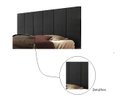 Ver imagem 3 de Cabeceira Cama Box Solteiro 0,88 Flora:preto