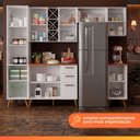 Ver imagem 5 de Armário de Cozinha Completa com Adega 9 Portas 3 Gavetas Favorita Branco/Nature