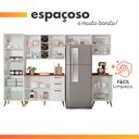 Ver mais imagens de Armário de Cozinha Completa com Adega 9 Portas 3 Gavetas Favorita Branco/Nature