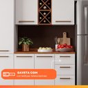 Ver imagem 6 de Armário de Cozinha Completa com Adega 9 Portas 3 Gavetas Favorita Branco/Nature