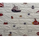 Ver imagem 1 de Painel Adesivo Espuma Parede Barcos com 10 Peças B9 70x77cm