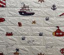 Ver imagem 1 de Painel Adesivo Espuma Parede Barcos com 10 Peças B9 70x77cm
