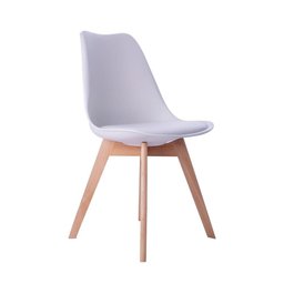 Kit 04 Cadeiras Leda Eames Jantar Cozinha com Assento Estofado Branco - 3