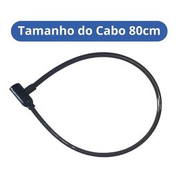 Trava Cadeado para Bicicleta C/chave 80cm Eda 9yj - 3