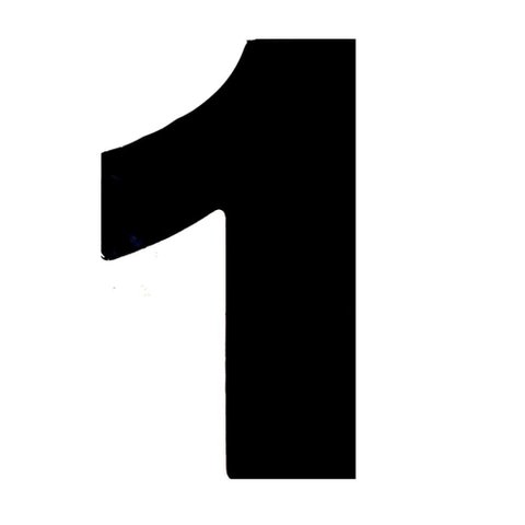Número 1 em Acm Preto 185mm - 685-1 - Numeral