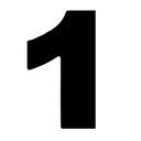 Ver imagem 1 de Número 1 em Acm Preto 185mm - 685-1 - Numeral