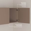Ver mais imagens de Módulo Planejado Ponte Casal para Guarda Roupa 100% MDF 3 Portas Orion CabeCasa MadeiraOriginals Marrom/Mocha