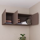 Ver imagem 5 de Módulo Planejado Ponte Casal para Guarda Roupa 100% MDF 3 Portas Orion CabeCasa MadeiraOriginals Marrom/Mocha