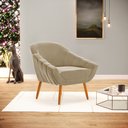 Ver imagem 2 de Kit 2 Poltronas Giovana Suede Marrom Rato Pés Palito Castanho - D'Rossi