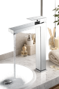Ver imagem 1 de Torneira de Banheiro Monocomando Aço Inox Cromado Bica Alta