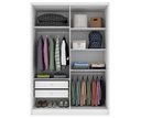 Ver imagem 3 de Guarda Roupa Solteiro 4 Portas 2 Gavetas - Dinamarca-Neve - Tcil Móveis