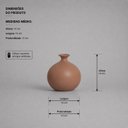 Ver imagem 3 de Vaso Maia Médio Decorativo de Cerâmica para Sala e Mesa Mocha Mousse