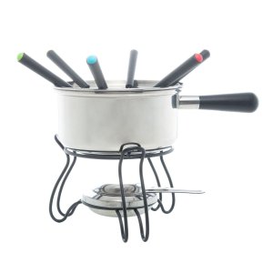 Aparelho Fondue 10 Peças Aço Inox Base Metal Preto Wolff