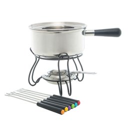 Aparelho Fondue 10 Peças Aço Inox Base Metal Preto Wolff - 3