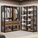 Ver imagem 1 de Guarda-roupa Closet Modulado Valencia 4 Gavetas 358cm Madesa 03