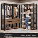 Ver imagem 6 de Guarda-roupa Closet Modulado Valencia 4 Gavetas 358cm Madesa 03
