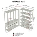 Ver imagem 4 de Guarda-roupa Closet Modulado Valencia 4 Gavetas 358cm Madesa 03