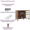 Ver imagem 3 de Balcão Pia Cozinha 1,20 m 2 Portas 2 Gavetas 1 Gavetão - Módulo Cozinha Mel - Luciane 1304:Branco