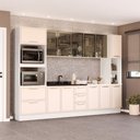 Ver imagem 4 de Cozinha Completa Amara 13 Portas 4 Gavetas com Vidro 40250776 Creme/branco - Politorno