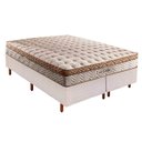 Ver imagem 1 de Cama Box Queen: Colchão Molas Paropas MasterPocket Ensacadas Eco Linho + Base CRC Courano Branco(158