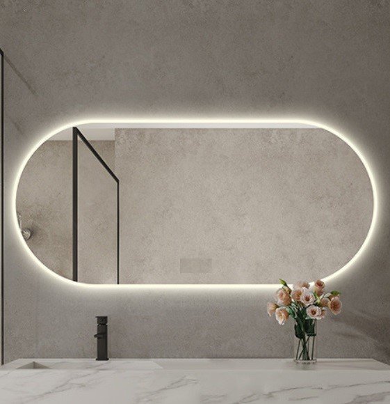 Espelho Lapidado Oval Iluminado com led quente - 50X120cm Woodglass oval quente 50x120cm - 9