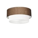 Ver imagem 1 de Plafon de Teto Md-3017 Duplo Cilíndrico com Cúpula em Tecido Resistente À Maresia Café-Branco