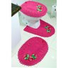 Jogo de Tapete para Banheiro de Croche 3 Peças Pink - 2