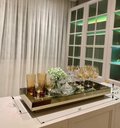 Ver imagem 3 de Bandeja Espelho Bronze com Base Decoração 50x30