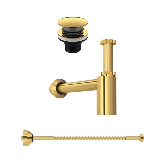 Kit Sifão Válvula e Ligação Flexível Rígido Gold Deca - 1
