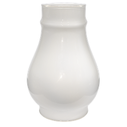 Cúpula Manga Tupan Vidro para Lampião e Decoração Retrô:branco Brilho/liso - 3