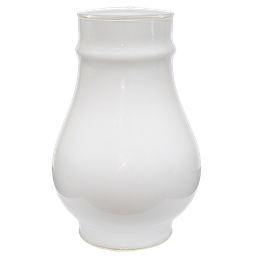 Cúpula Manga Tupan Vidro para Lampião e Decoração Retrô:branco Brilho/liso - 1