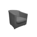 Ver imagem 2 de Kit 4 Poltronas Decorativa Biane Suede Cinza Pés Cromado Mz Decor