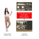 Ver imagem 5 de Cozinha Compacta Madesa Agata 120002 com Armário e Balcão (Sem Tampo e Pia) Rustic/Preto Cor:Rustic 