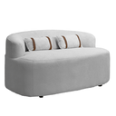 Ver imagem 5 de Banco Orgânico 2 Lugares Sofá Roma Sala Almofadas 140cm Bouclé:cinza Claro