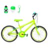 Bicicleta Infantil Aro 20 Aero + Kit Passeio Verde Claro - 1
