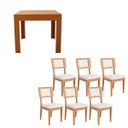 Ver imagem 7 de Mesa de Jantar Tampo Extensível C/ 6 Cadeiras Dream 100% Mdf Cor:freijó com Cesare Claro