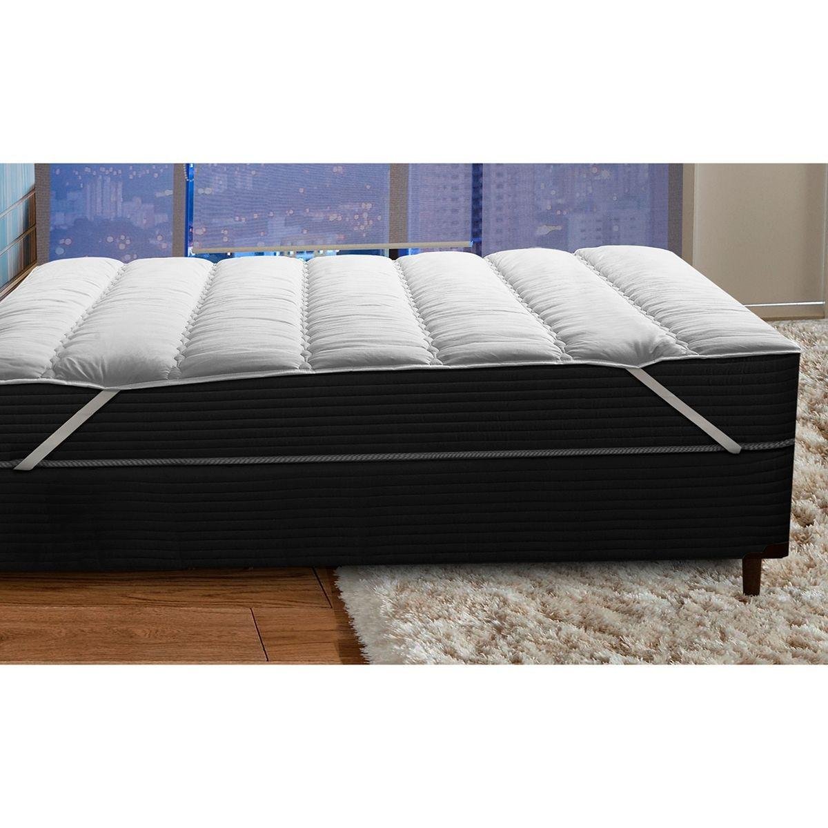 Pillow Top Casal Cloud 138x188cm Poliéster Branco Pilow MadeiraMadeira