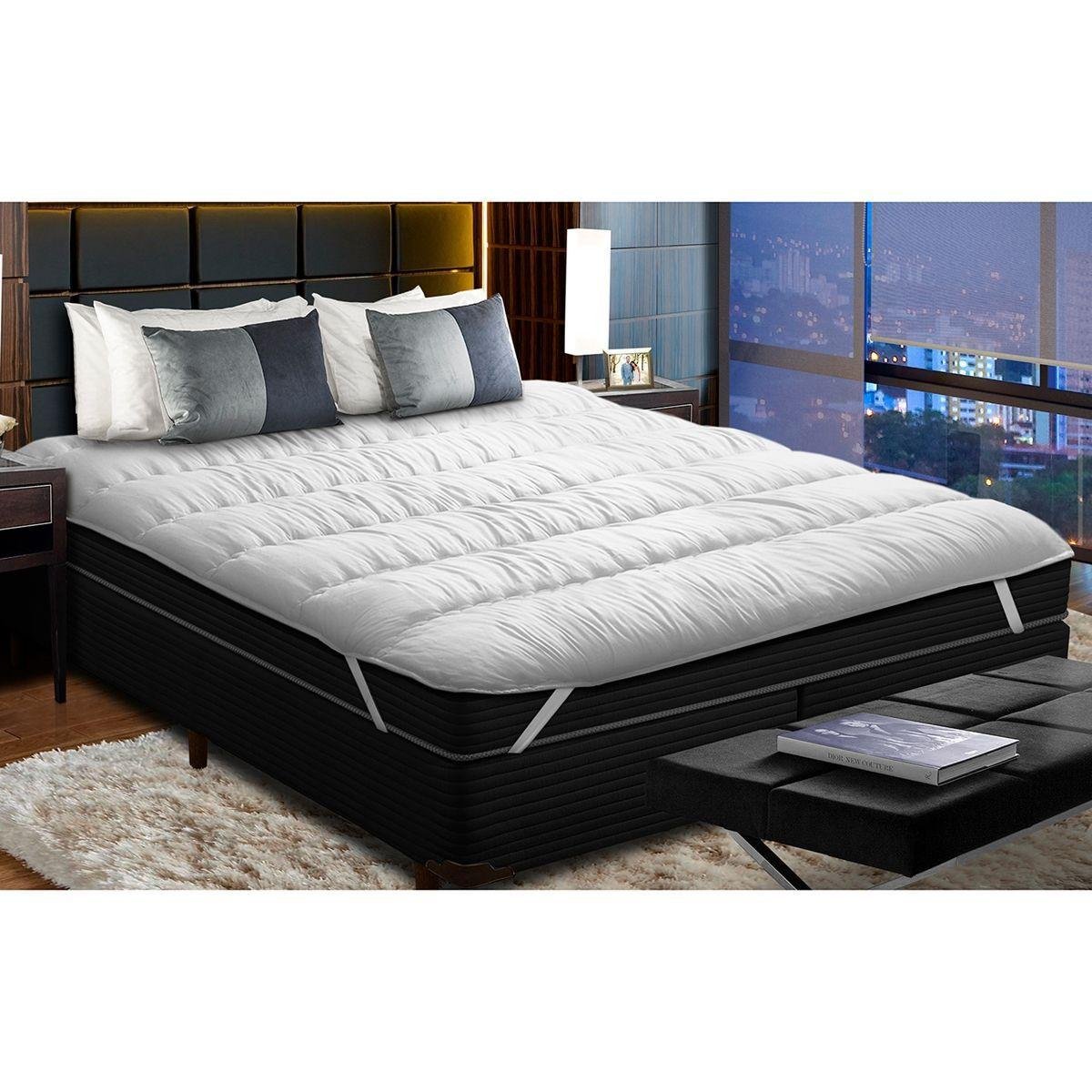 Pillow Top Casal Cloud 138x188cm Poliéster Branco Pilow MadeiraMadeira