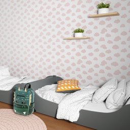 PAPEL DE PAREDE BOBINEX SONHOS - NUVEM ROSA - 1