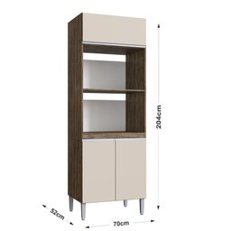 Cozinha Modulada Athena 6 Peças 2 Balcões 2 Armários Torre Quente e Paneleiro - 7