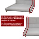 Ver imagem 2 de Base Cama Box Quarto de Casal 153cm Orgânica Napoli Bouclê Cinza Claro