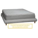 Ver imagem 3 de Base Cama Box Quarto de Casal 153cm Orgânica Napoli Bouclê Cinza Claro
