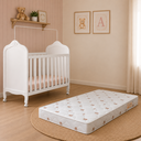 Ver imagem 1 de Kit Berço Peroba Elô Branco com Colchao Orthoflex Infantil